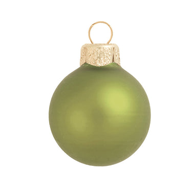 Matte Light Green Glass Ball Christmas Ornament 7